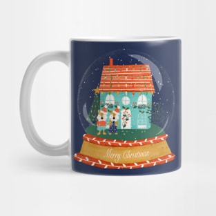 Snow globe cute Christmas house Mug